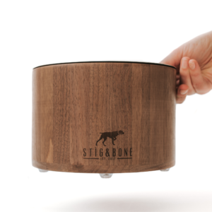 Stig & Bone Dog Bowls for Large Dogs - Elevated with Stand - Modern  American Walnut Wood, Durable Stainless Steel - Raised Dog Feeder for Food  and